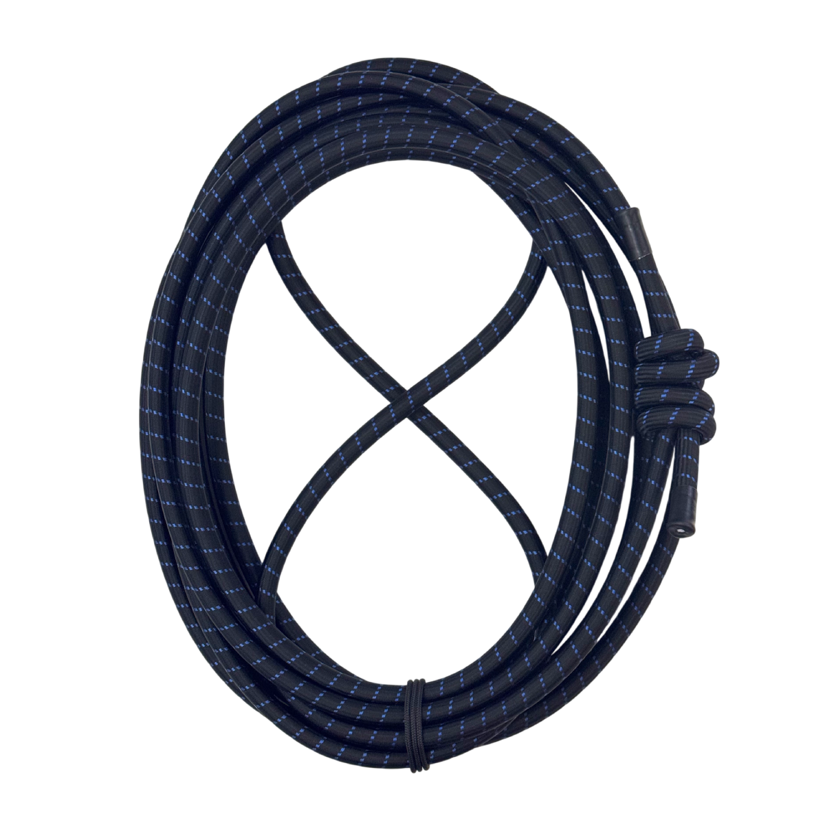 MAX Adjustable Bungee のバンジーコード ブラックとブルーの編み込み