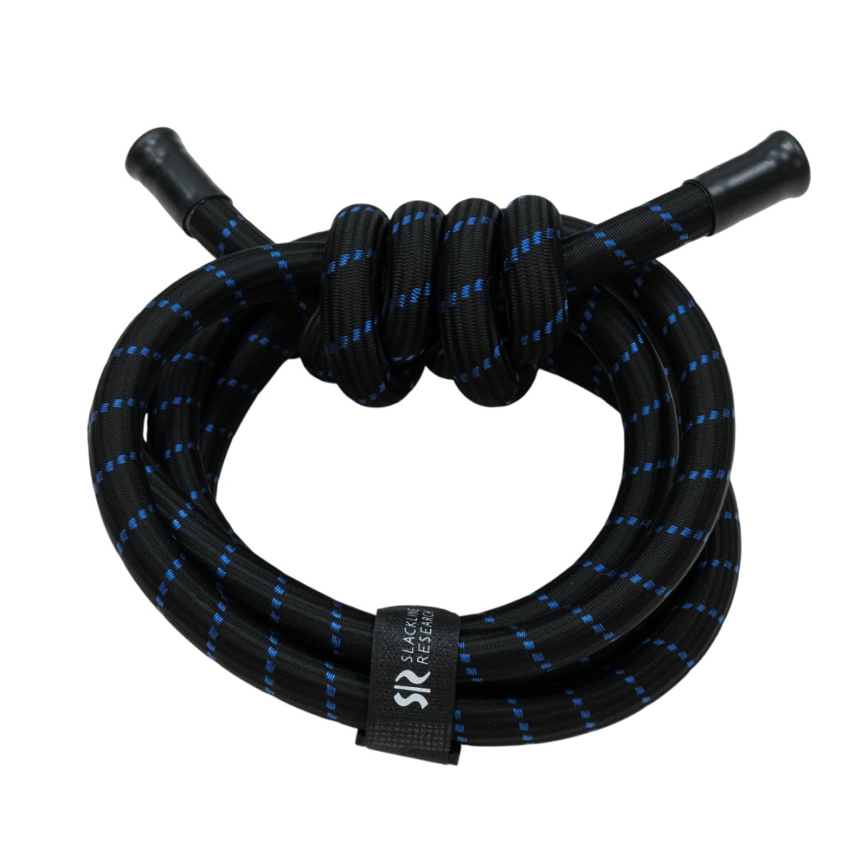Adjustable Bungee MINI（アジャスタブルバンジー ミニ）本体。コイル状にまとめた黒いバンジーコード